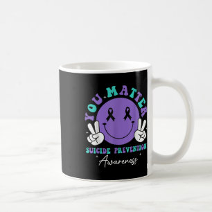 Taza De Café Cinta de Concientización sobre Prevención del Suic