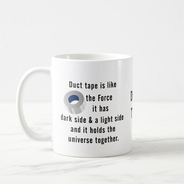 Taza De Café Cinta de ductos, humor de ingeniería (Izquierda)