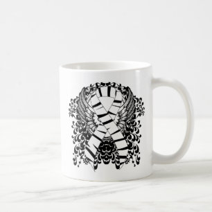 Taza De Café Cinta de impresión de cebra con alas