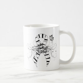 Taza De Café Cinta de impresión de cebra con mariposa