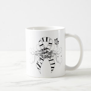 Taza De Café Cinta de impresión de cebra con mariposa