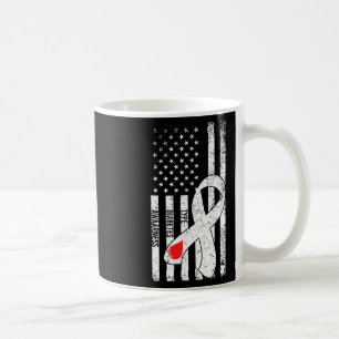 Taza De Café Cinta de la bandera de EE. UU. Tipo 1 Conciencia d