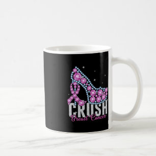 Taza De Café Cinta de la herida de cáncer de mama machacada