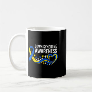 Taza De Café Cinta de lazo de concienciación sobre el síndrome