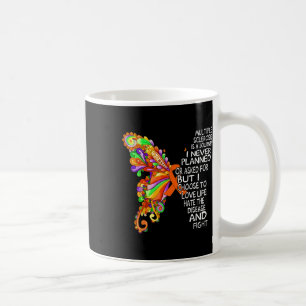 Taza De Café Cinta de mariposa Sensibilización sobre Esclerosis
