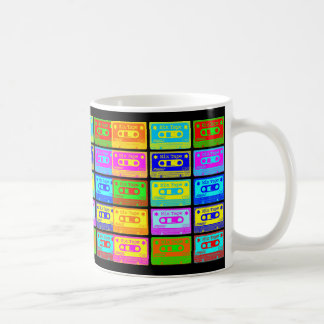 Taza De Café Cinta de mezcla psicodélica - fondo negro