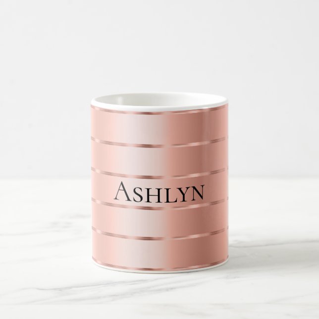 Taza De Café Cinta de oro Rosa (Centro)