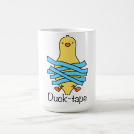 Taza De Café Cinta de Pato Divertida Chiste Cute Pato Cinta Adh