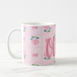 Taza De Café Cinta de plástico y rosa Rosa de Coquette