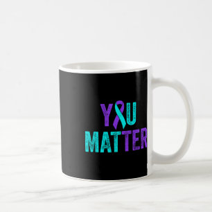 Taza De Café Cinta de prevención del suicidio para la concienci