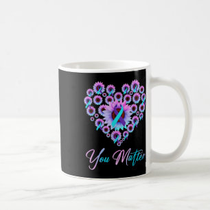 Taza De Café Cinta de prevención del suicidio para la concienci