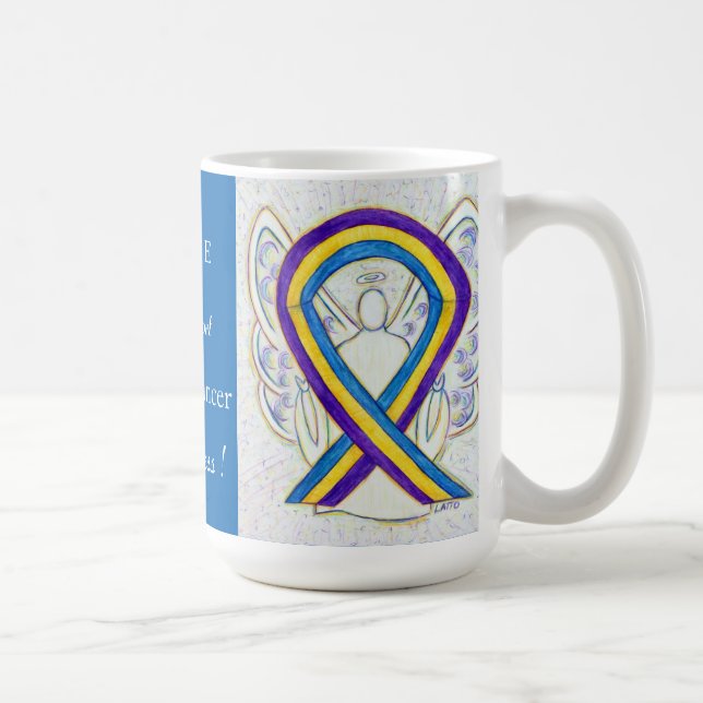 Taza De Café Cinta de sensibilización contra el cáncer de vejig (Derecha)