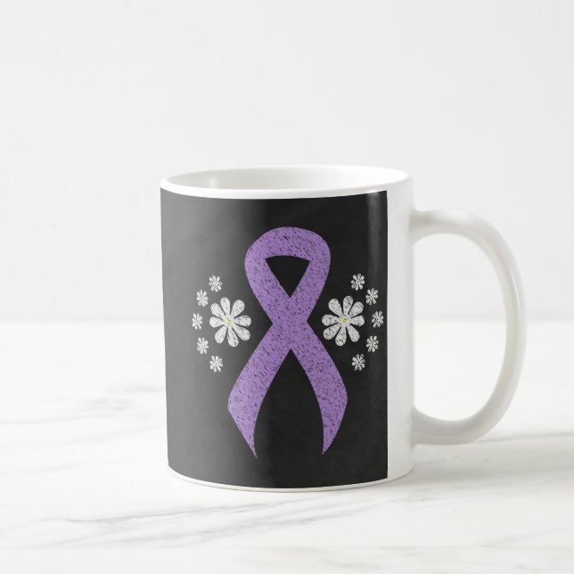 Taza De Café Cinta de sensibilización de la Lavanda del tablero (Derecha)