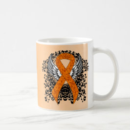 Taza De Café Cinta de sensibilización del naranja con alas