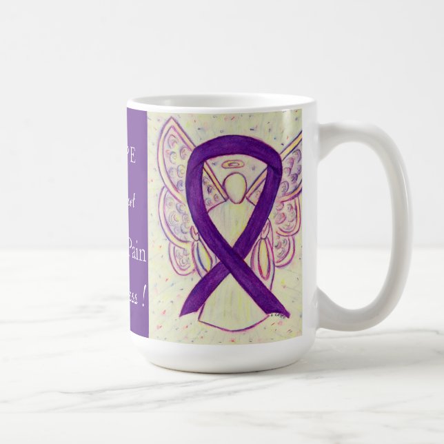 Taza De Café Cinta de sensibilización sobre dolor crónico Ángel (Derecha)