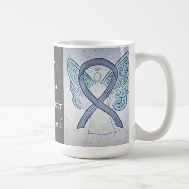 Taza De Café Cinta de sensibilización sobre el cáncer de cerebr (Derecha)