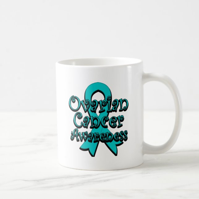 Taza De Café Cinta de sensibilización sobre el cáncer de ovario (Derecha)
