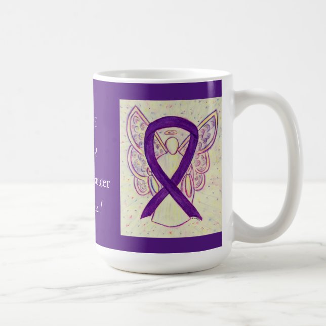 Taza De Café Cinta de sensibilización sobre el cáncer de páncre (Derecha)