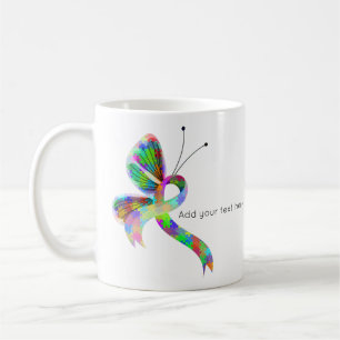 Taza De Café Cinta de sensibilización sobre el rompecabezas caf