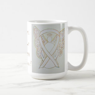 Taza De Café Cinta de sensibilización sobre la ceguera Angel Pe