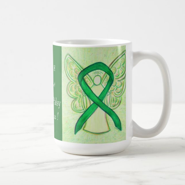 Taza De Café Cinta de sensibilización sobre la parálisis cerebr (Derecha)