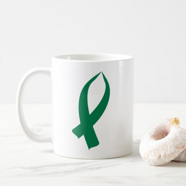 Taza De Café Cinta de sensibilización (verde) (Con donut)