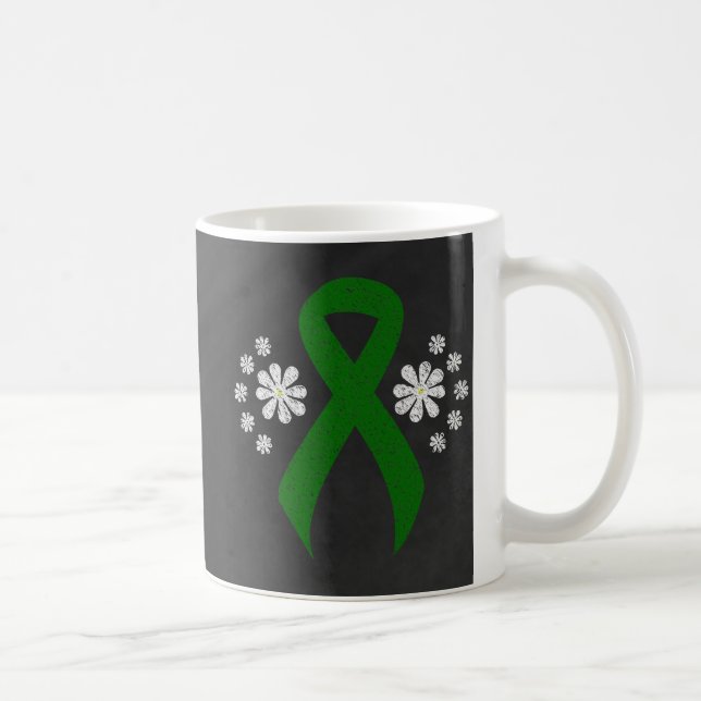 Taza De Café Cinta de sensibilización verde de Chalkboard (Derecha)
