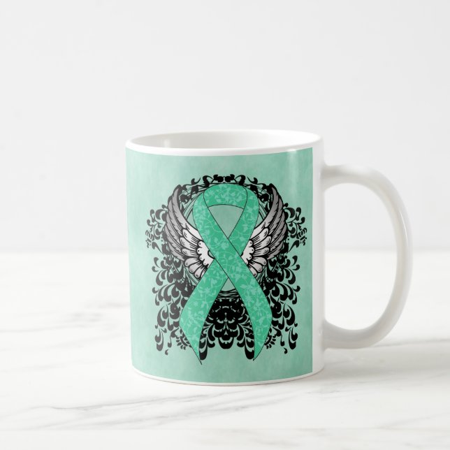 Taza De Café Cinta de sensibilización verde de la Casa de la Mo (Derecha)