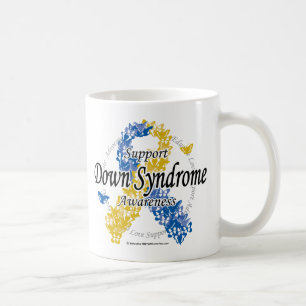Taza De Café Cinta de Síndrome de Down de las mariposas 2