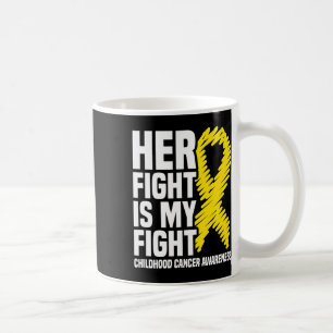 Taza De Café Cinta de su lucha es mi lucha cáncer infantil prem