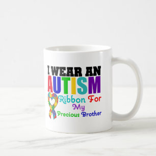 Taza De Café Cinta del desgaste del autismo I para mi Brother