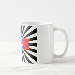 Taza De Café Cinta ganadora roja, blanca y azul