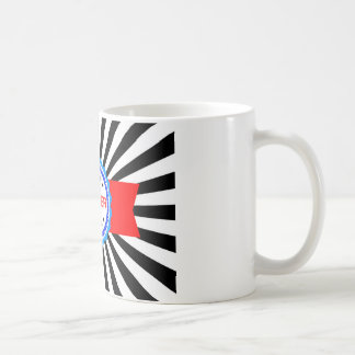Taza De Café Cinta ganadora roja, blanca y azul
