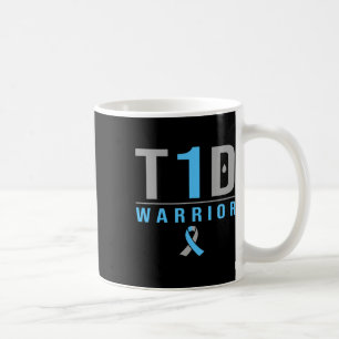 Taza De Café Cinta gris azul de guerrero T1d con conocimiento d