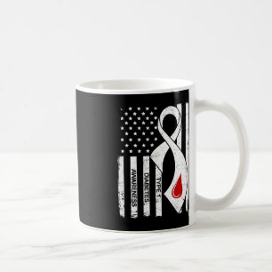 Taza De Café Cinta gris vintage Bandera estadounidense Tipo 1 D