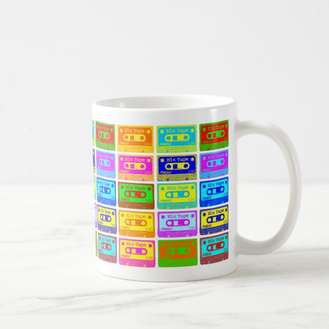 Taza De Café Cinta mixta psicodélica (Derecha)