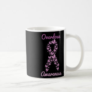Taza De Café Cinta Morada de Conciencia sobre Sobredosis Adicci