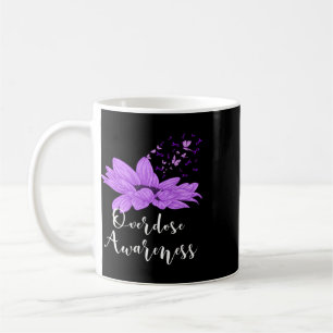 Taza De Café Cinta Morada Mariposa Girasol Conciencia de Sobred