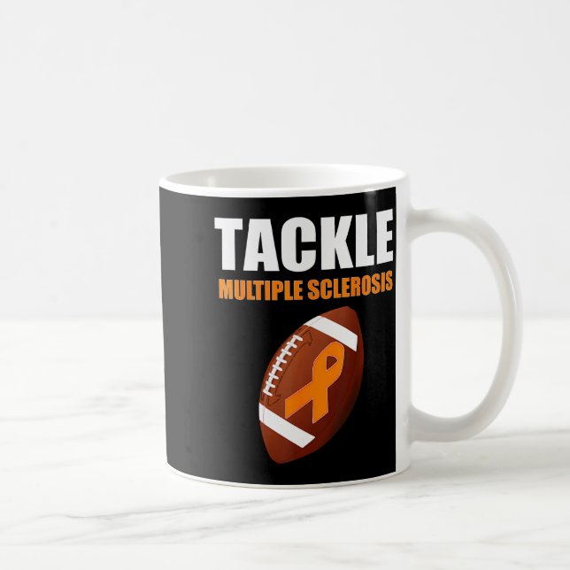 Taza De Café Cinta Naranja Fútbol Conciencia de Esclerosis Múlt (Derecha)