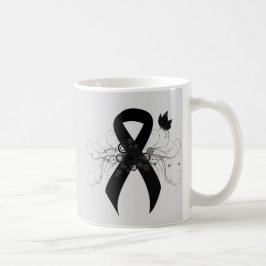 Taza De Café Cinta negra con mariposa