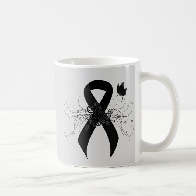 Taza De Café Cinta negra con mariposa (Derecha)