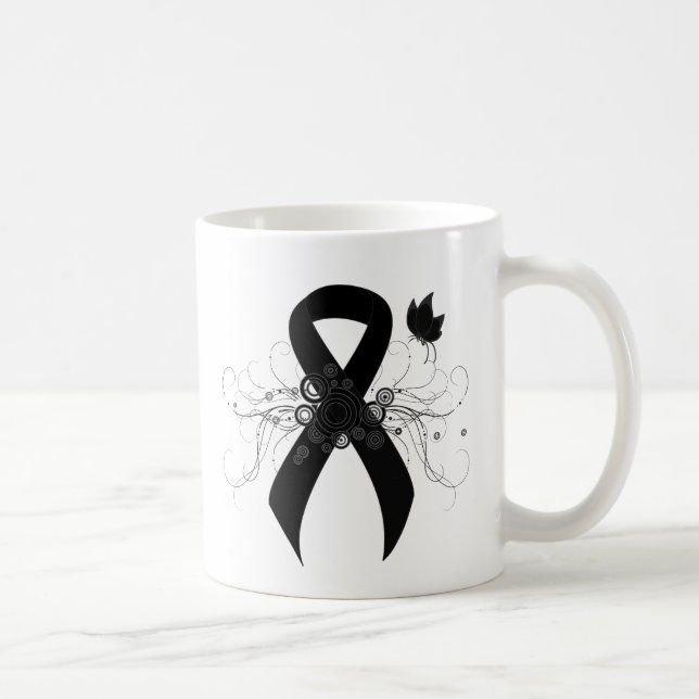 Taza De Café Cinta negra con mariposa (Derecha)