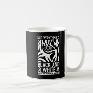 Taza De Café Cinta Negra Y Blanca Ehlers Danlos Zebra Rheumat
