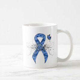 Taza De Café Cinta paisley azul con mariposa