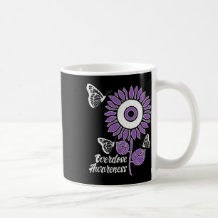 Taza De Café Cinta púrpura Mariposa Mariposa Mariposa Awarene