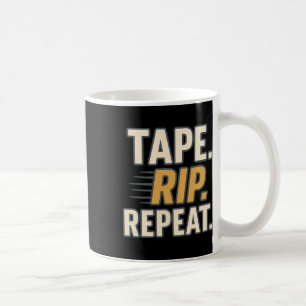 Taza De Café Cinta Rompe Repite Frase Divertida Hockey Jugador