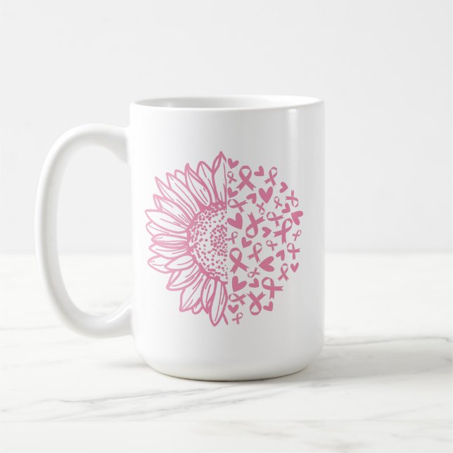 Taza De Café Cinta rosa Conciencia sobre el cáncer de mama Gira (Izquierda)