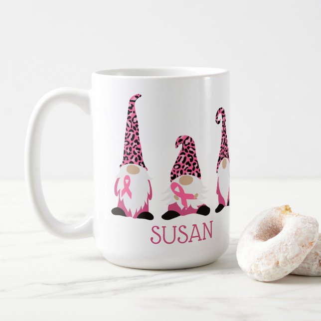 Taza De Café Cinta rosa personalizada (Con donut)