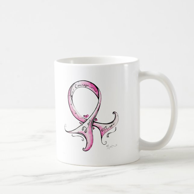 Taza De Café Cinta rosada (Derecha)