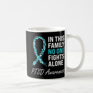 Taza De Café Cinta Verde azulada de sensibilización sobre el TE